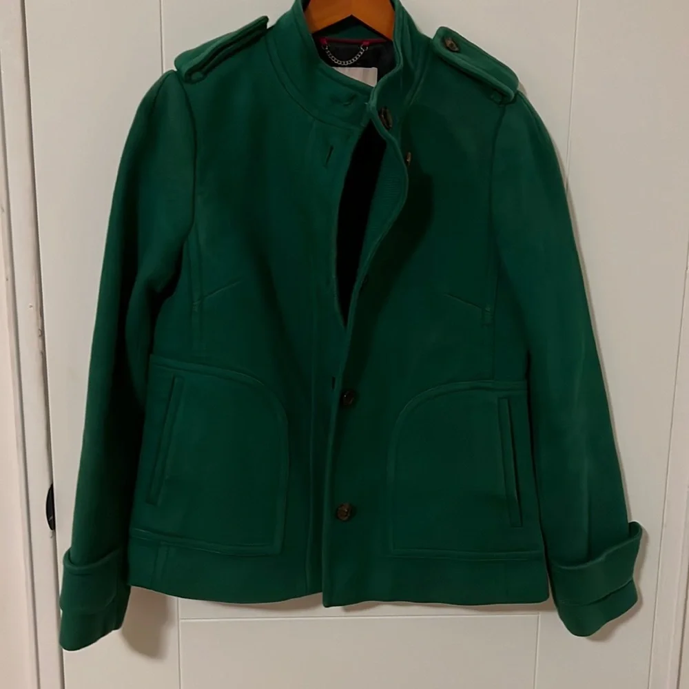 Banana Republic Green Pea Coat size S - Picture 1 of 6